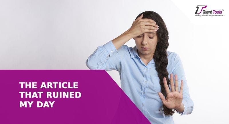 The article that ruined my day The article that ruined my day